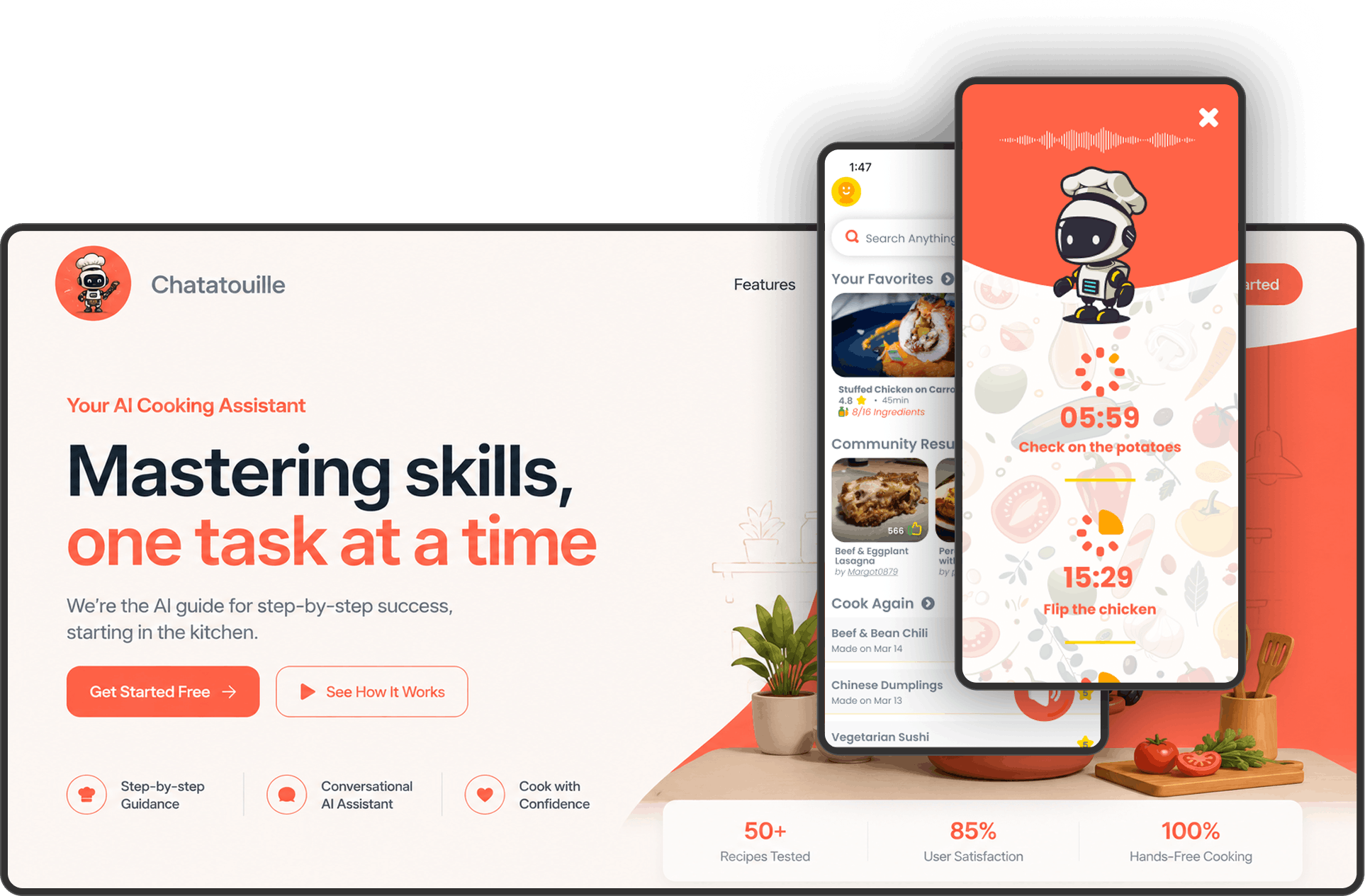 Chatatouille product design and web development portfolio screenshot by Sam Zamor