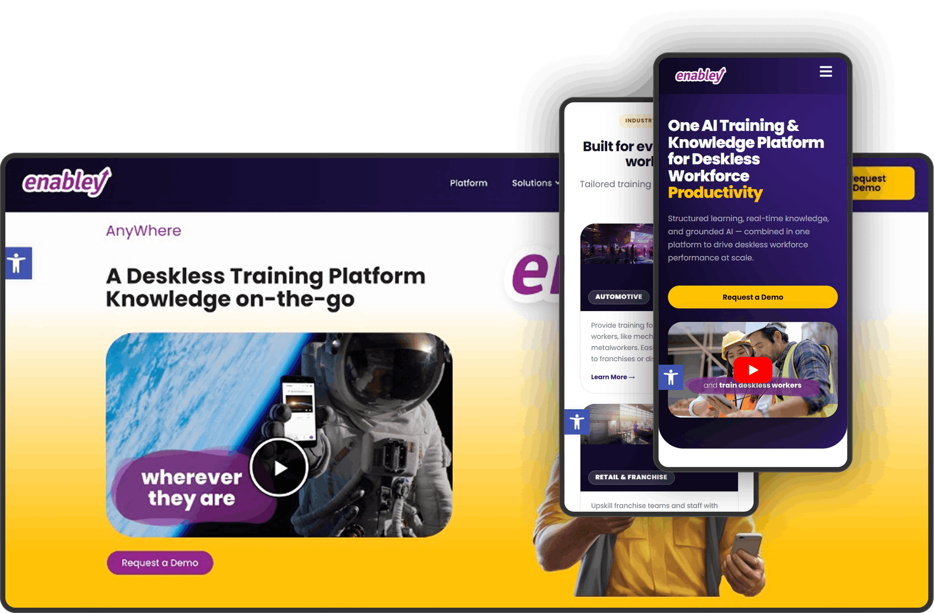 Enabley product design and web development portfolio screenshot by Sam Zamor
