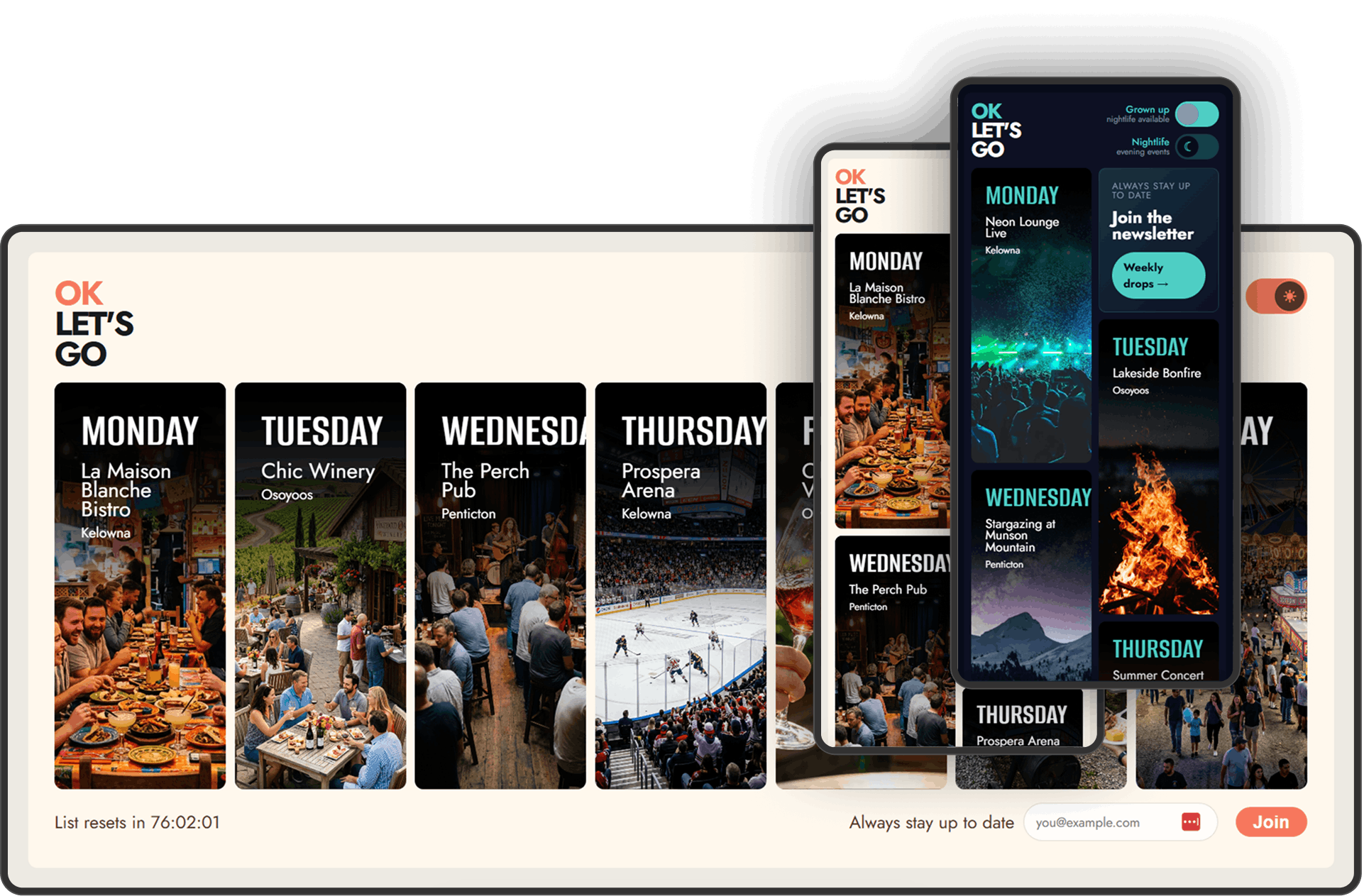 OKLetsGo product design and web development portfolio screenshot by Sam Zamor